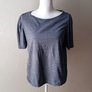 Loft blue soft cotton short sleeve shirt size Large